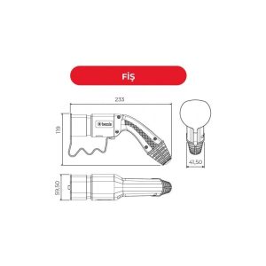 Bemis – 32A, 22 kW, 5 Metre AC Şarj Kablosu