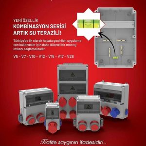 Bemis – Sigorta + Kaçak Akım Korumalı – Kombinasyon Kutusu – IP44 ( 3/32A + 1/16A )