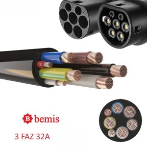 Bemis – 32A, 22 kW, 5 Metre AC Şarj Kablosu