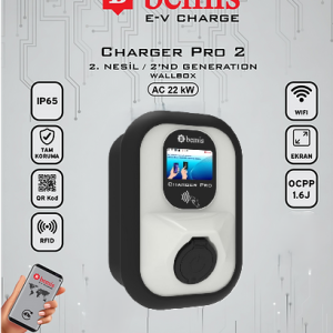 Bemis – Model 2 Charger Pro 2 – 22 kW Duvar Tipi Şarj Cihazı – Soketli