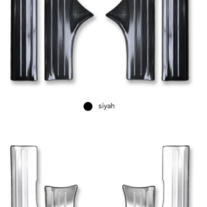 Torres Kapı Eşiği Koruma Kaplaması (Siyah ve Gümüş)