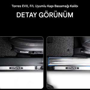 Torres Kapı Eşiği Koruma Kaplaması (Siyah ve Gümüş)